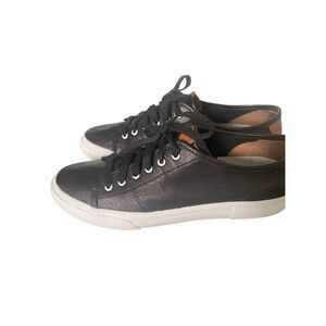 Frye Gia Low Lace Leather Sneakers Black Size 8M  Casual